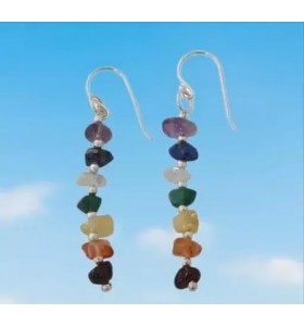 Indian melted stone earrings